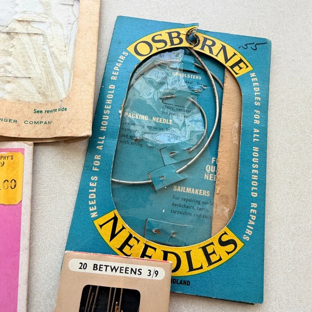 Vintage Sewing Needle Lot: Upholstery Sailmaker Tapestry Crewel Singer‎ Osborne